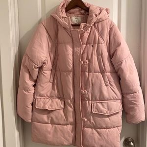 Light Pink Forever21 Puffer Coat Size Medium